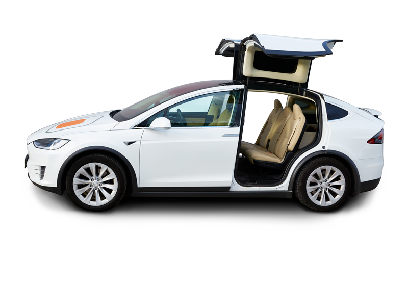TESLA SeiteOffen ©ITSM Partner ITSM Partner TESLA Model X mit offenen Wingtüren