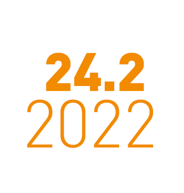 Icon mit dem Datum 24.2.2022