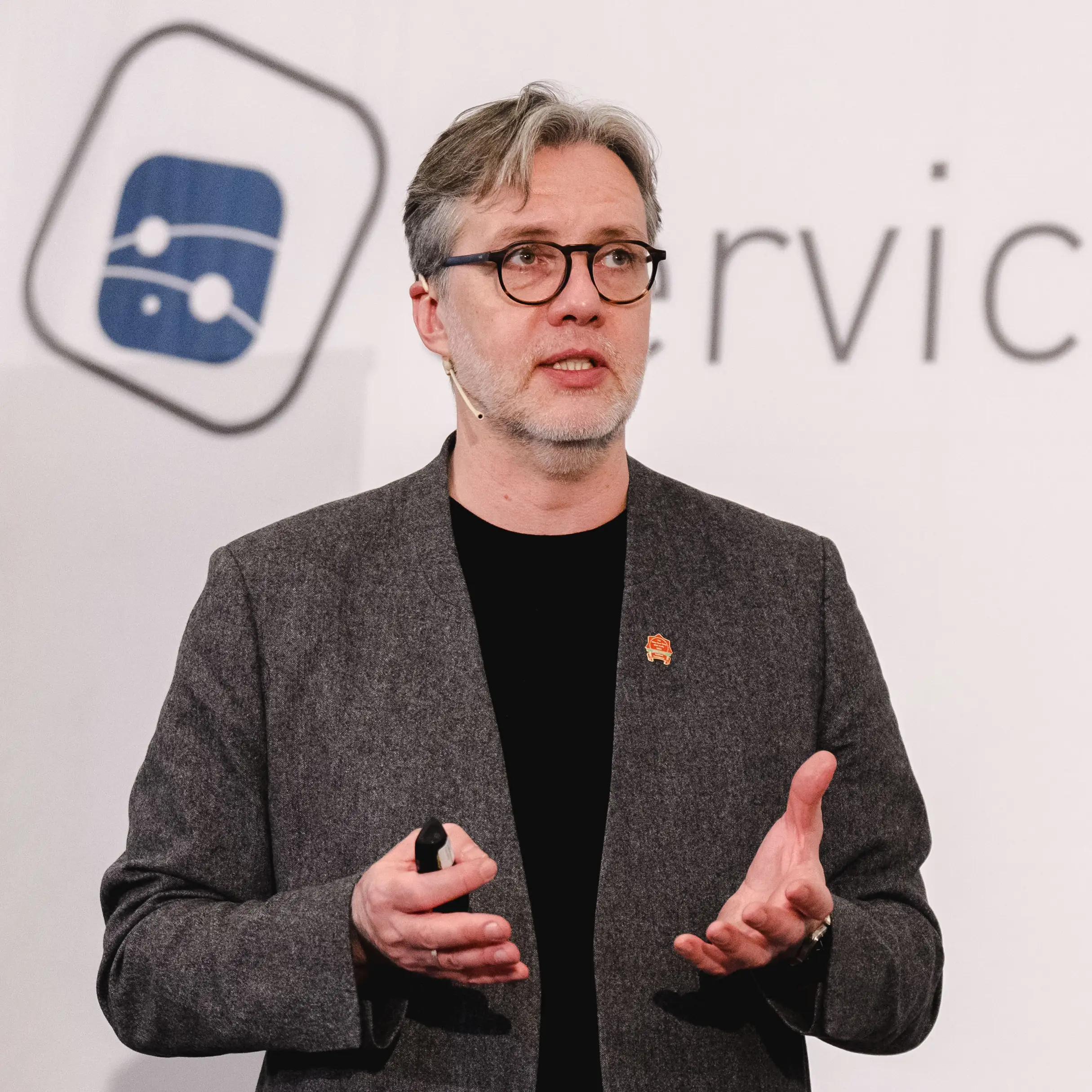 Roman Zhuravlev (Jouravlev), ITIL Senior Architect bei PeopleCert, fotografiert bei einem Vortrag bei Service Space